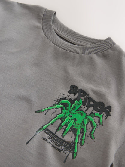 Dsiney Kidz - Charcoal Grey Short Sleeve Graphic T-Shirt (3-16yrs) image 7