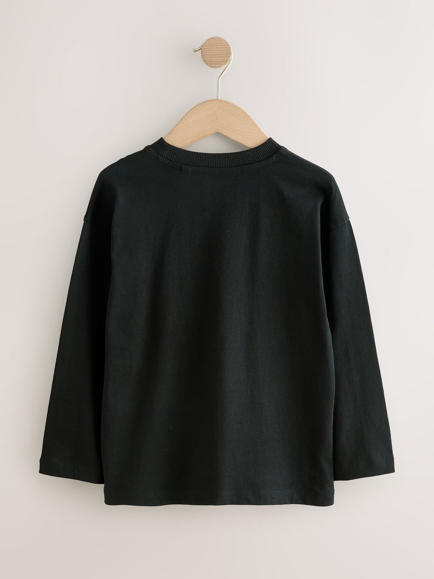 Dsiney Kidz - Black Skeleton Relaxed Fit Graphic Long Sleeve Cotton T-Shirt (3-16yrs) image 2