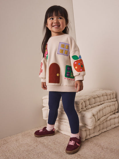 Cream House Sweatshirt and Leggings Set (3mths-7yrs) - image 1