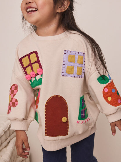 Cream House Sweatshirt and Leggings Set (3mths-7yrs) - image 2