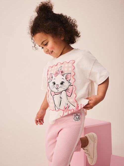 Dsiney Kidz - Pink Disney Artistocats Marie Short Sleeve T Shirt and Leggings Set (3mths-7yrs) image 1