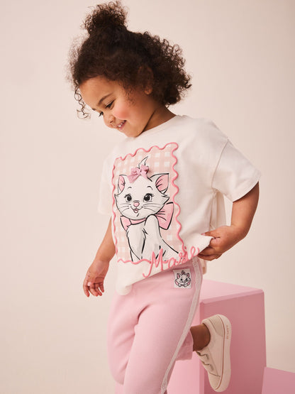 Pink Disney Artistocats Marie Short Sleeve T Shirt and Leggings Set (3mths-7yrs) image 1