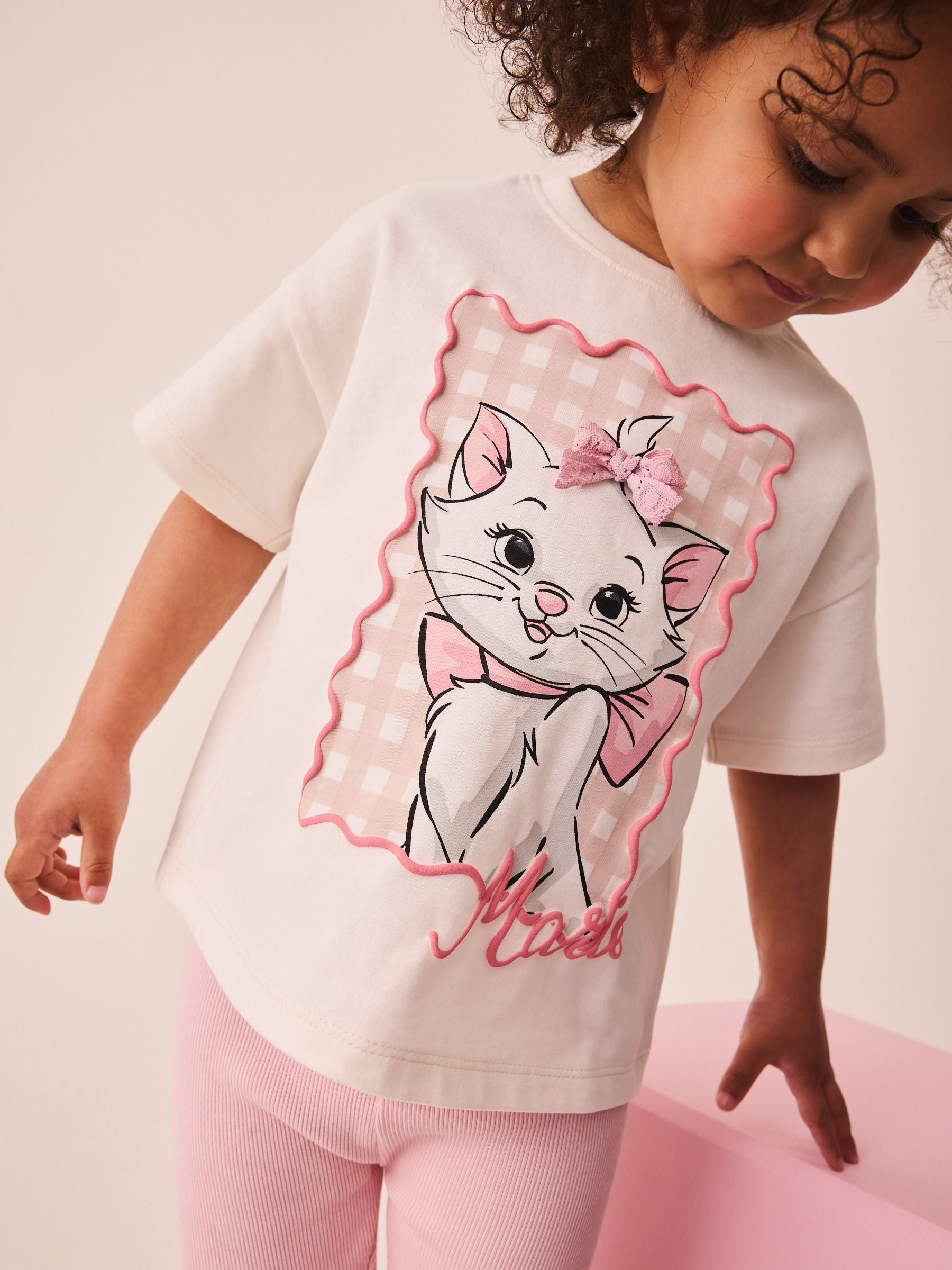 Pink Disney Artistocats Marie Short Sleeve T Shirt and Leggings Set (3mths-7yrs) image 2