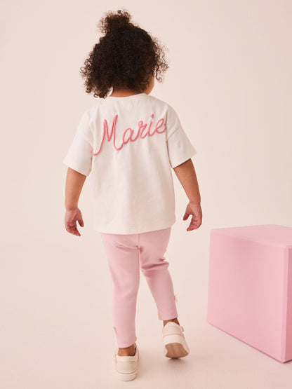 Pink Disney Artistocats Marie Short Sleeve T Shirt and Leggings Set (3mths-7yrs) image 3