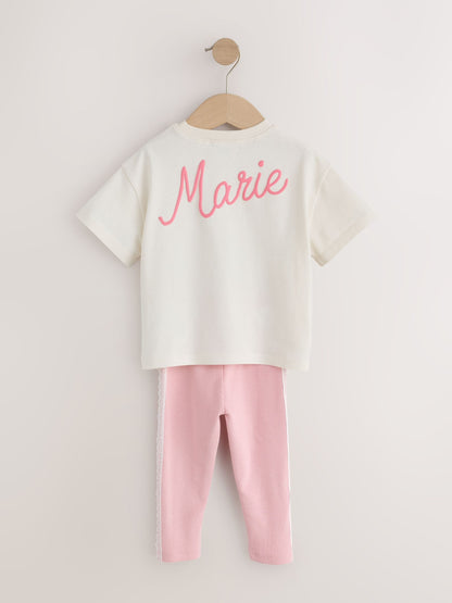 Pink Disney Artistocats Marie Short Sleeve T Shirt and Leggings Set (3mths-7yrs) image 8