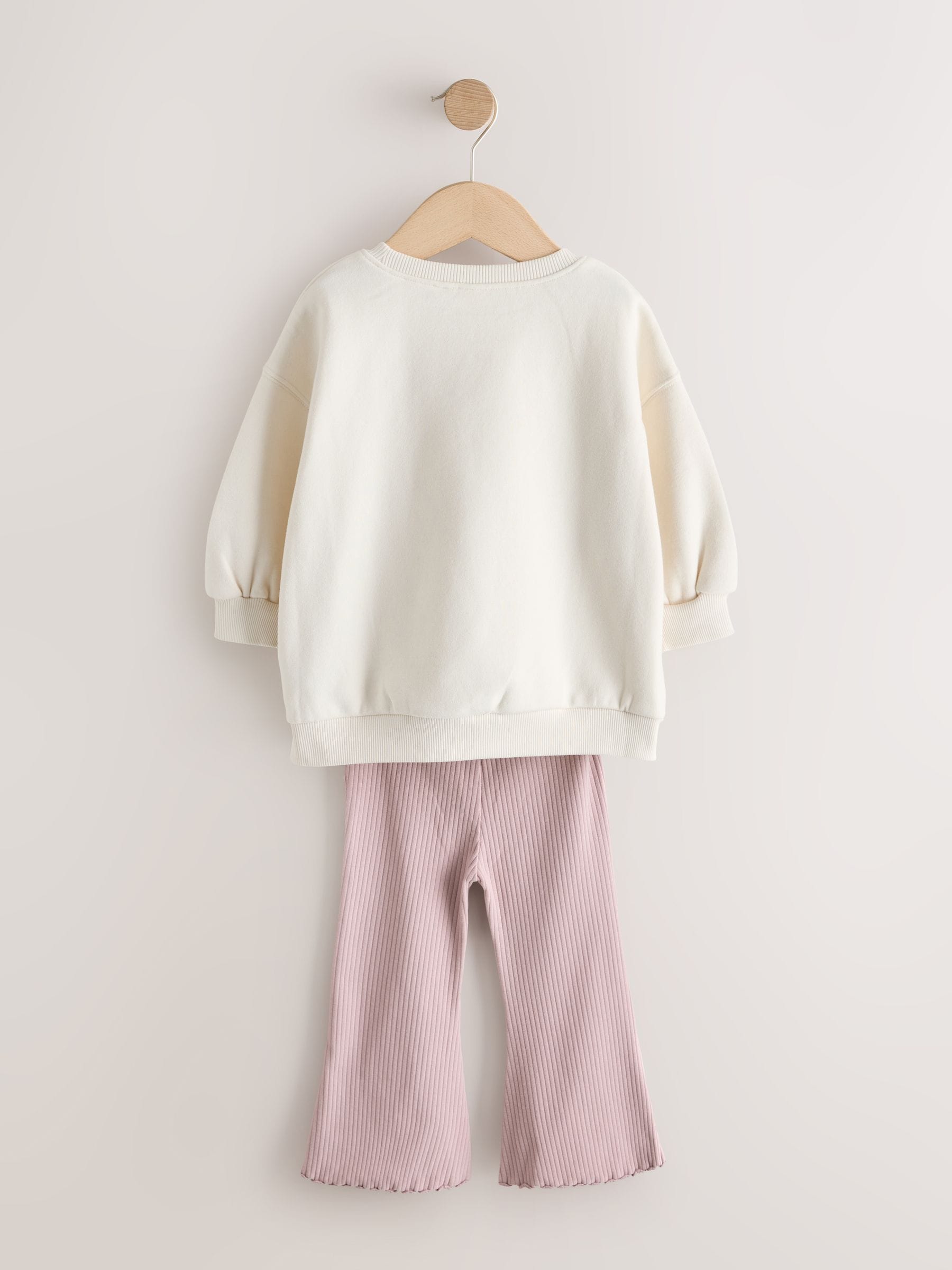 Light Pink Horse Sweatshirt and Flare Leggings Set (3mths-7yrs) image 6