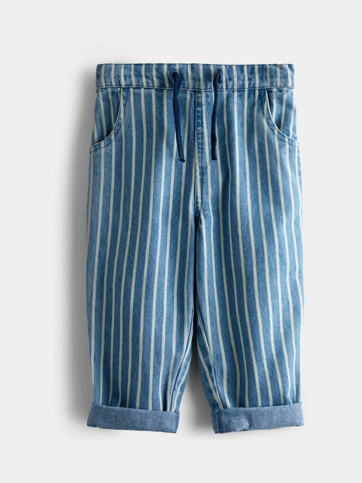 Dsiney Kidz - JoJo Maman Bébé Light Wash Striped Denim Jeans image 1