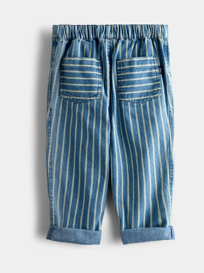 Dsiney Kidz - JoJo Maman Bébé Light Wash Striped Denim Jeans image 2