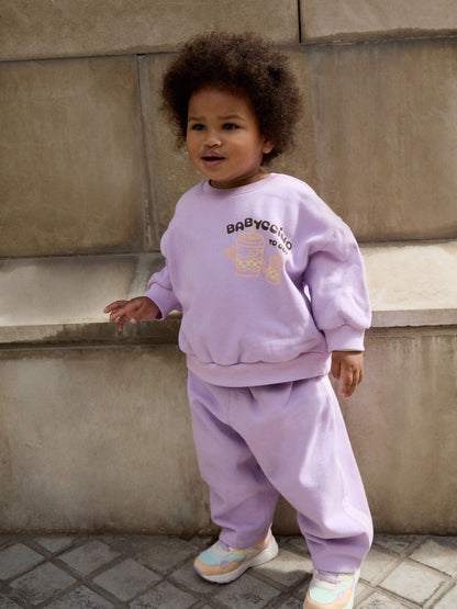 Lilac Babychino Sweatshirt and Barrel Leg Set (3mths-7yrs) image 2