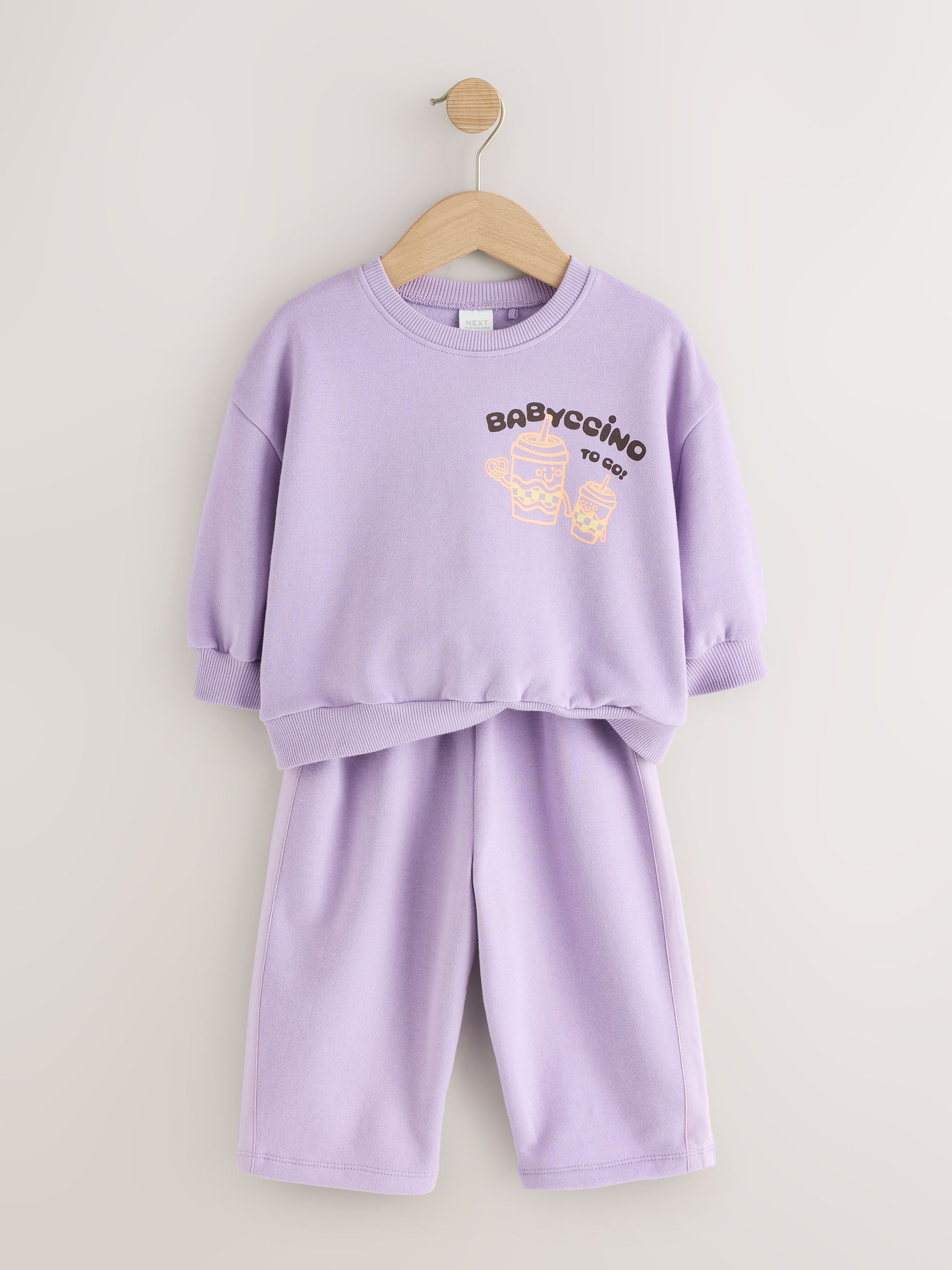 Lilac Babychino Sweatshirt and Barrel Leg Set (3mths-7yrs) image 5