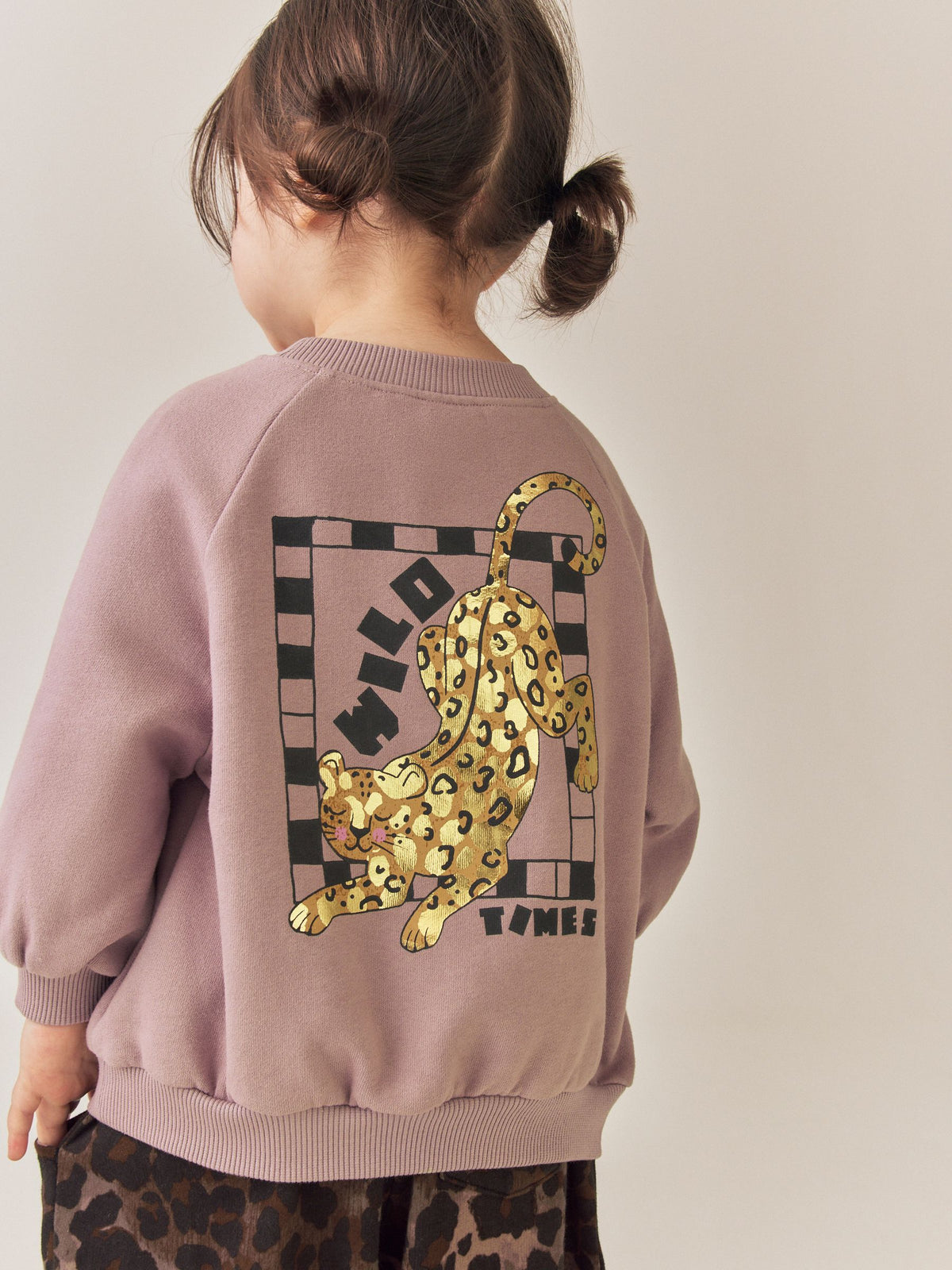 Brown Leopard Print Crew Neck Sweat shirt  & Joggers Set (3mths-7yrs) - image 3