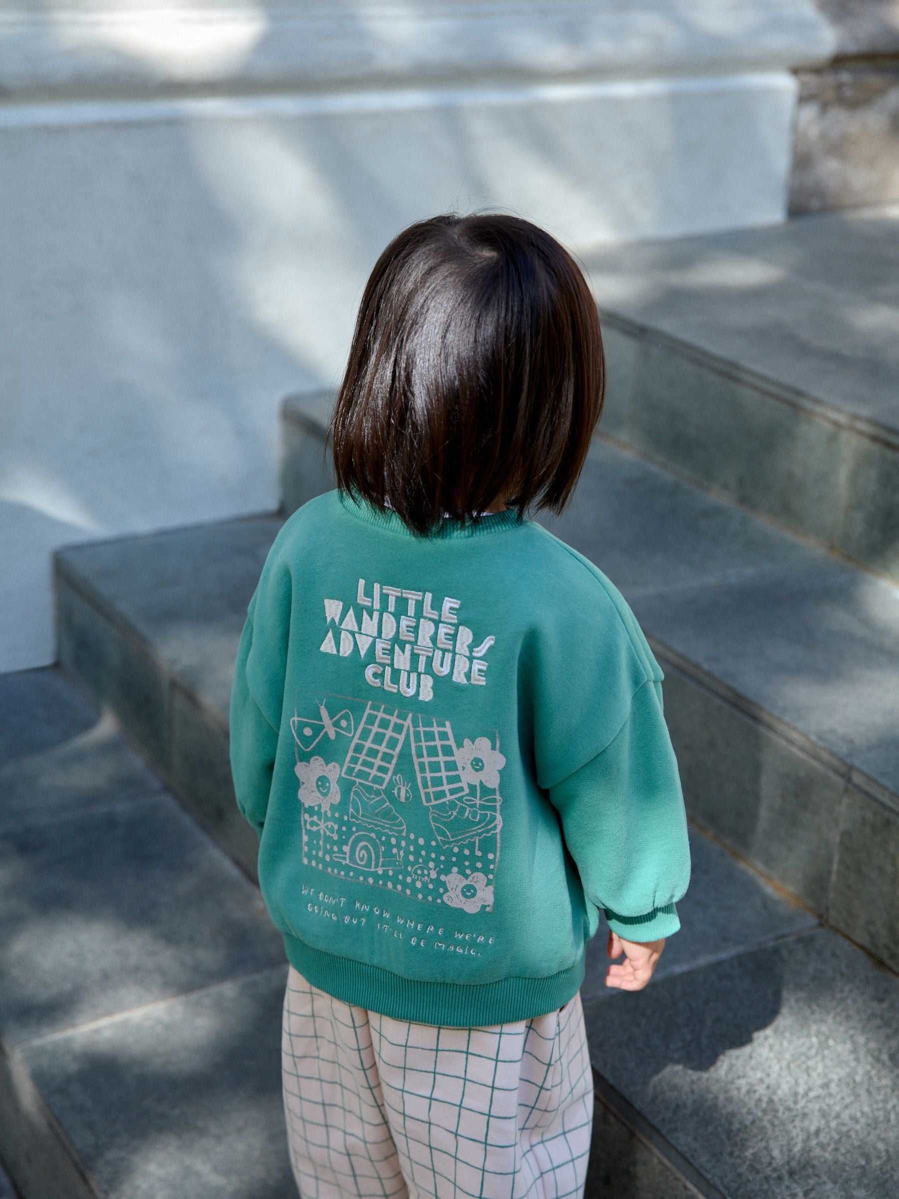 Green Little Wanderers Club Sweatshirt and Barrel Set (3mths-7yrs) image 2