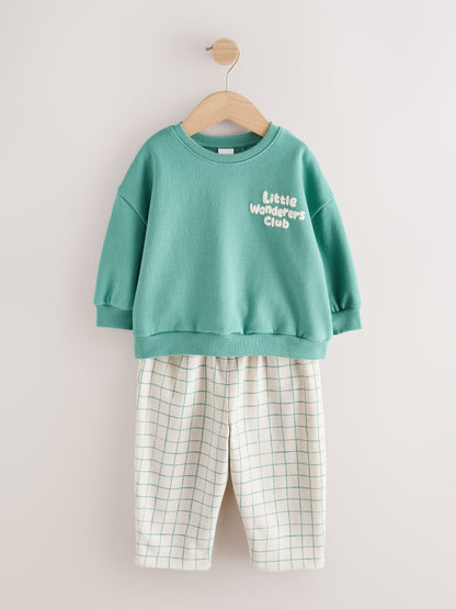 Green Little Wanderers Club Sweatshirt and Barrel Set (3mths-7yrs) image 4