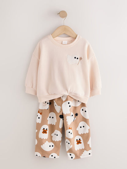 Beige Ghost Sweatshirt and Barrel Set (3mths-7yrs) image 5