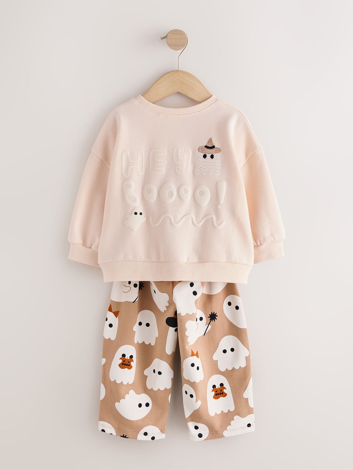 Beige Ghost Sweatshirt and Barrel Set (3mths-7yrs) image 6