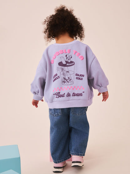 Lilac Purple Minnie Mouse Bubble Tea Minnie Mouse Sweatshirt (3mths-7yrs) - image 3