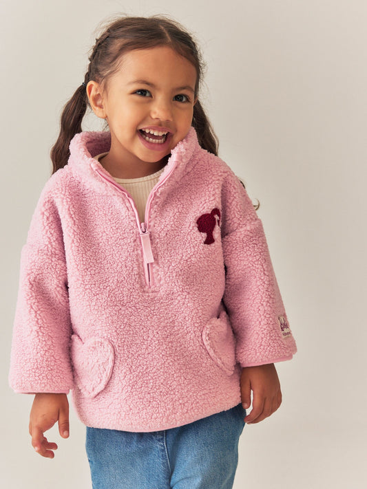 Dsiney Kidz - Pink Barbie Half Zip Fleece (3mths-7yrs) image 2