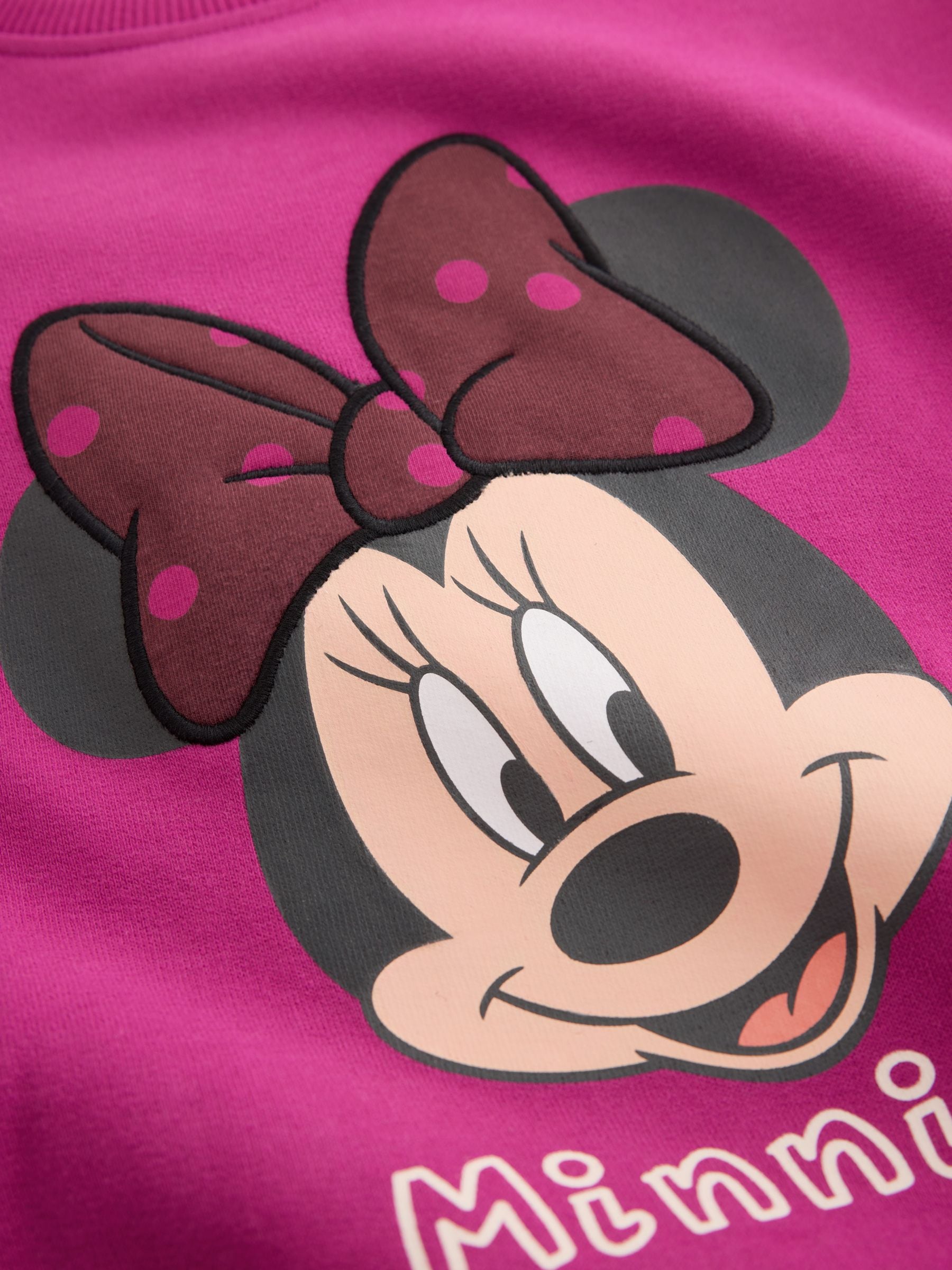 Berry Pink Minnie Mouse Spot Sweatshirt and Flare Set (6mths-7yrs) image 9
