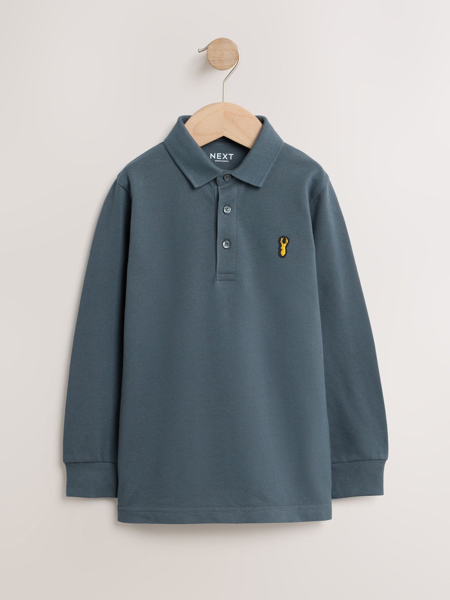 Dsiney Kidz - Charcoal Grey Long Sleeve Polo Shirt (3-16yrs) image 1