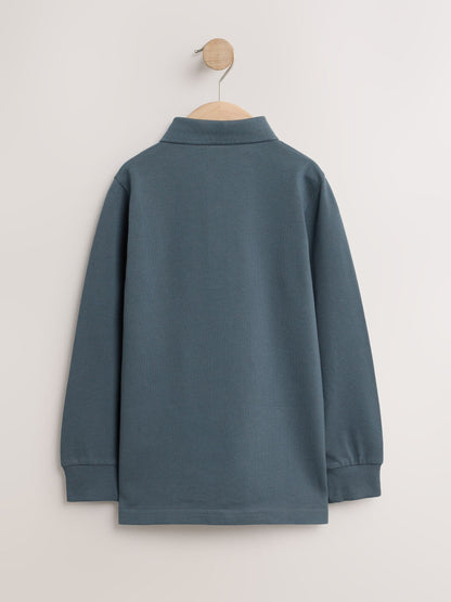 Dsiney Kidz - Charcoal Grey Long Sleeve Polo Shirt (3-16yrs) image 2
