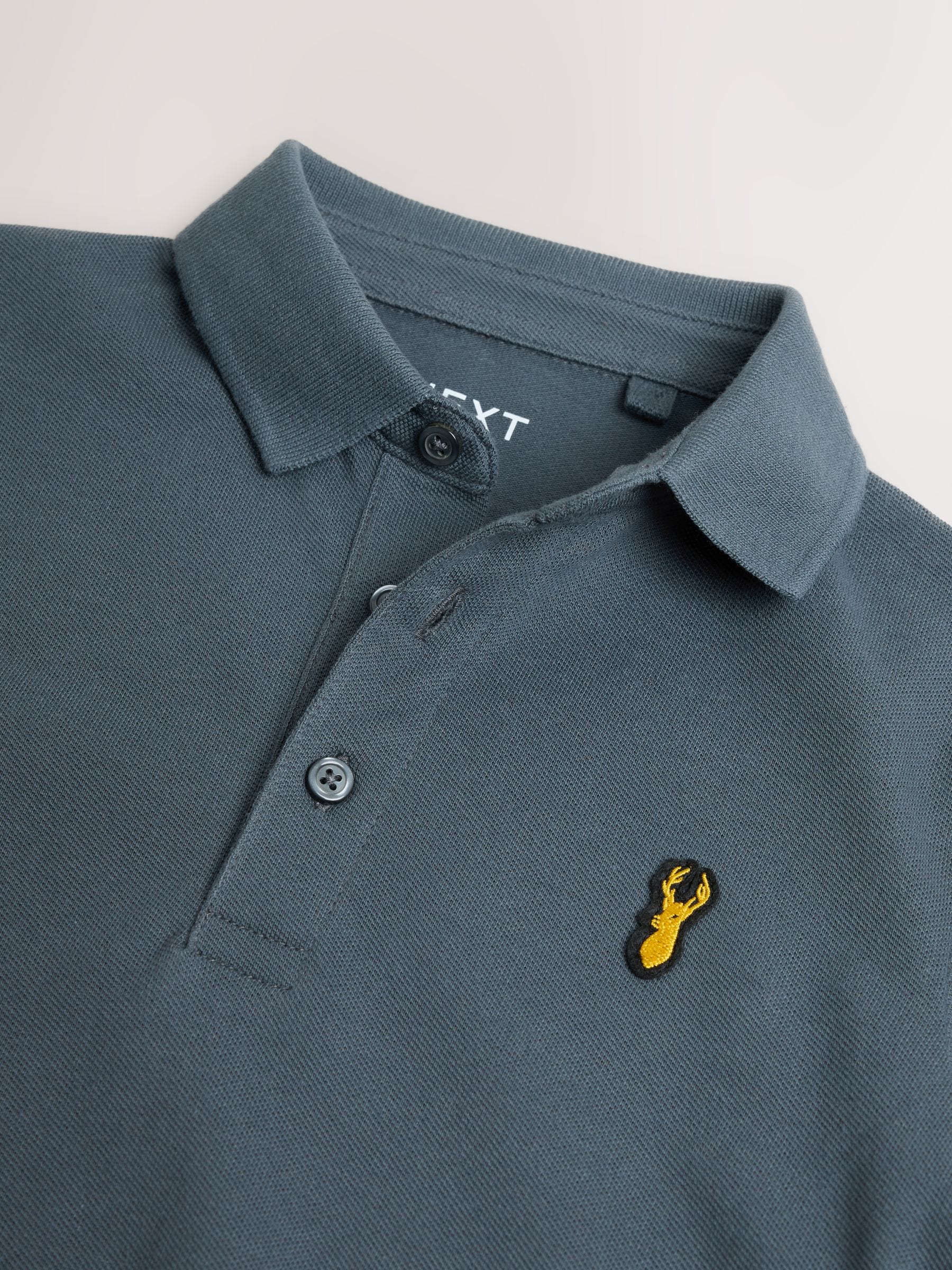 Dsiney Kidz - Charcoal Grey Long Sleeve Polo Shirt (3-16yrs) image 4
