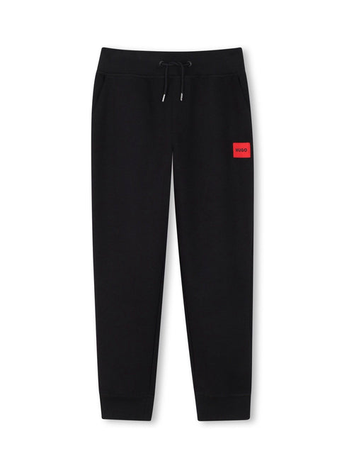 HUGO Black Logo Cinched Leg Jogging Bottoms image 1