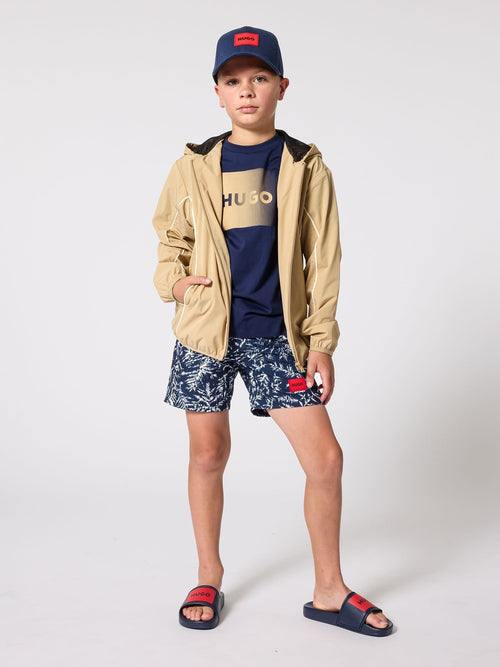 HUGO Blue Logo Crew Neck Short Sleeve T-Shirt image 1