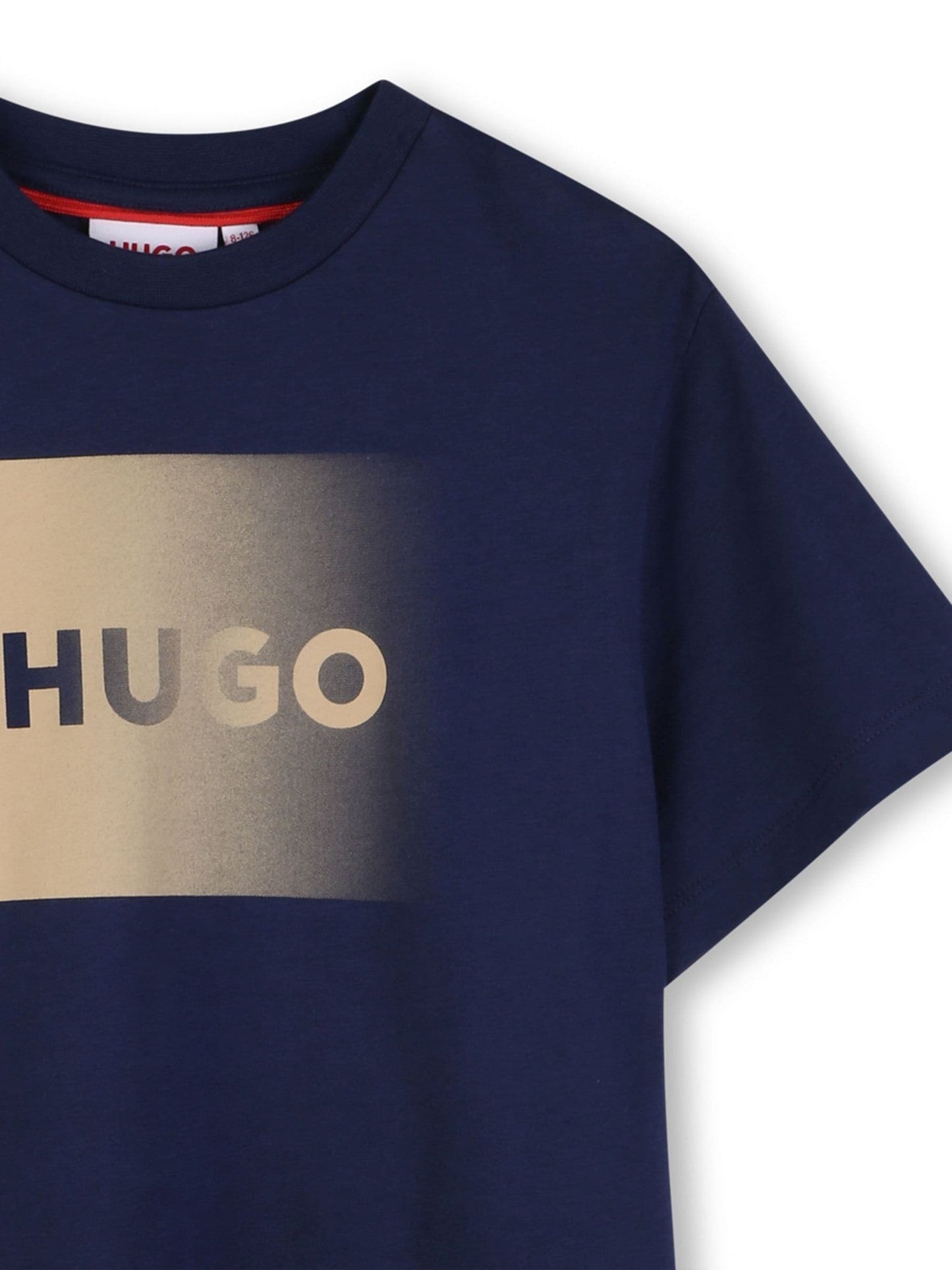 HUGO Blue Logo Crew Neck Short Sleeve T-Shirt image 4