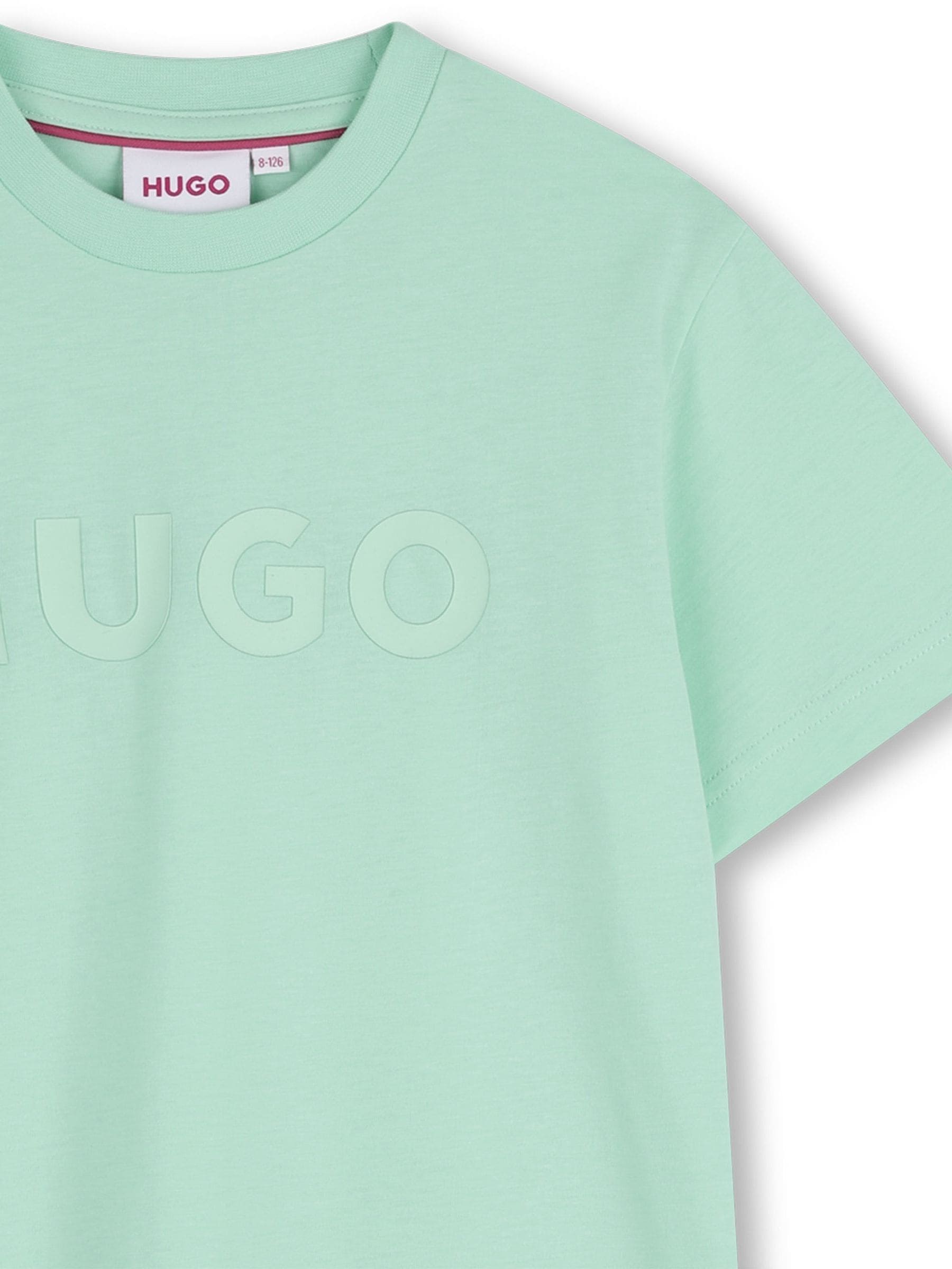 HUGO Green Logo Crew Neck Short Sleeve T-Shirt image 3