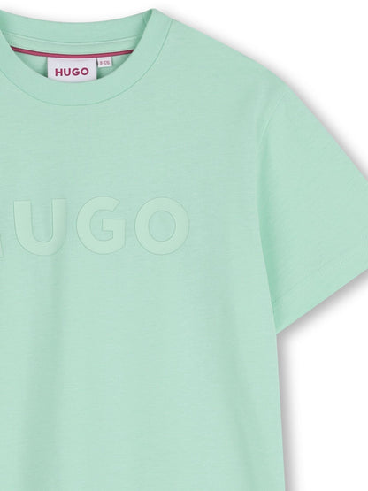 HUGO Green Logo Crew Neck Short Sleeve T-Shirt image 3