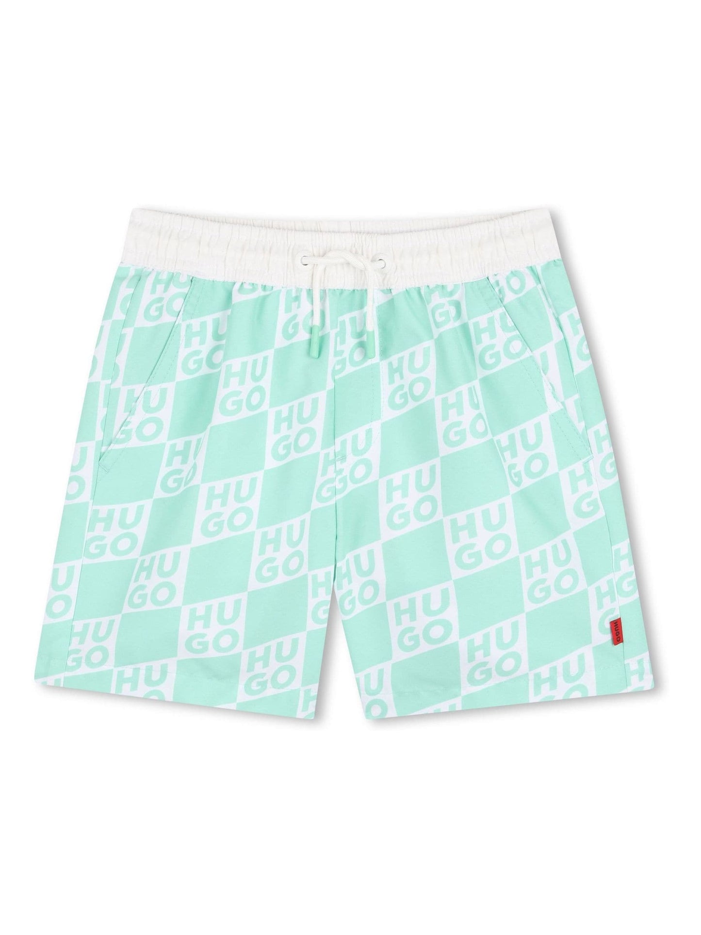 HUGO Green Logo Swim Shorts image 2