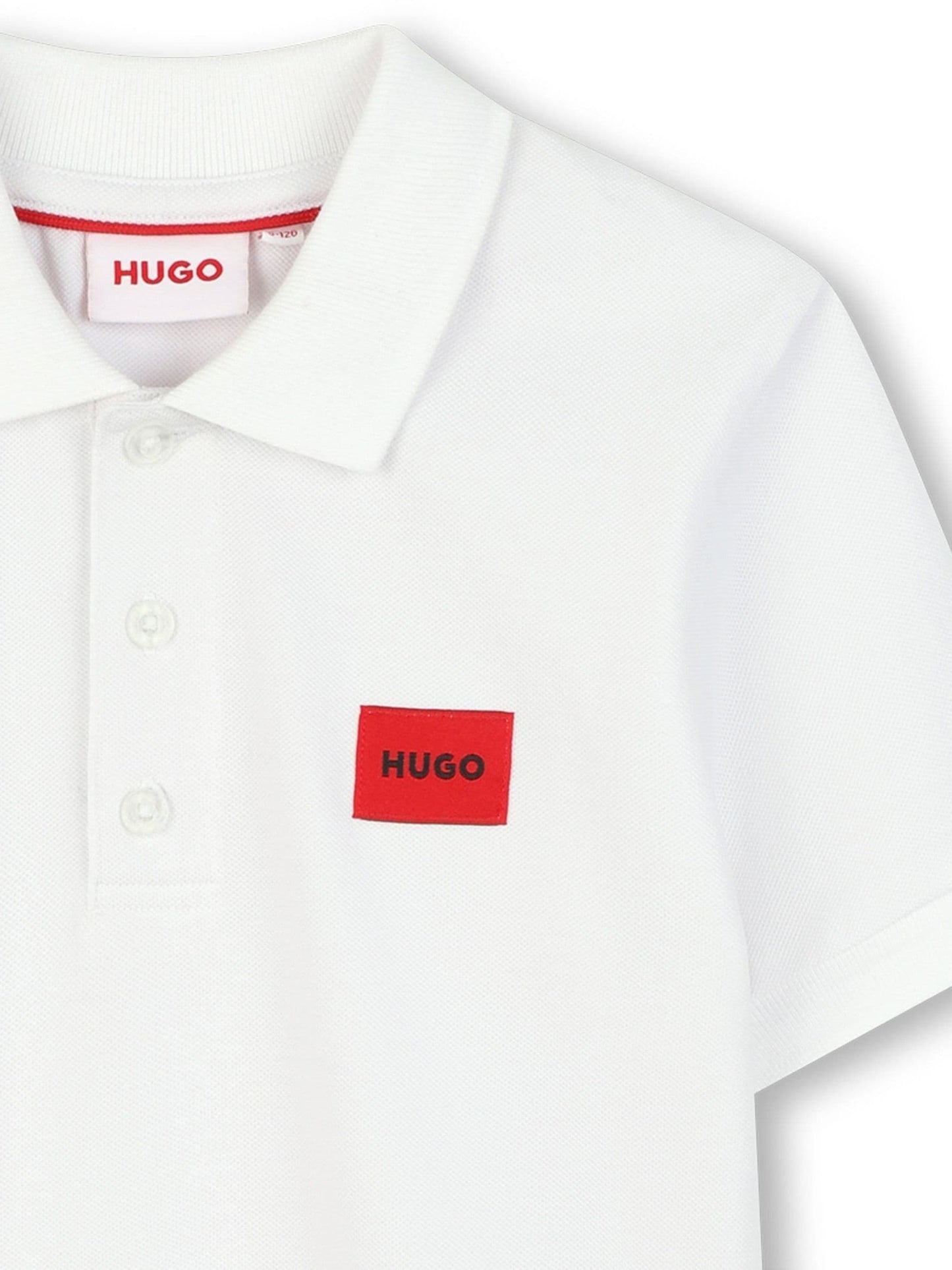 Dsiney Kidz - HUGO White Logo Short Sleeve Polo Shirt image 3
