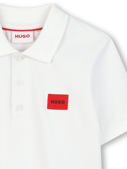 Dsiney Kidz - HUGO White Logo Short Sleeve Polo Shirt image 3