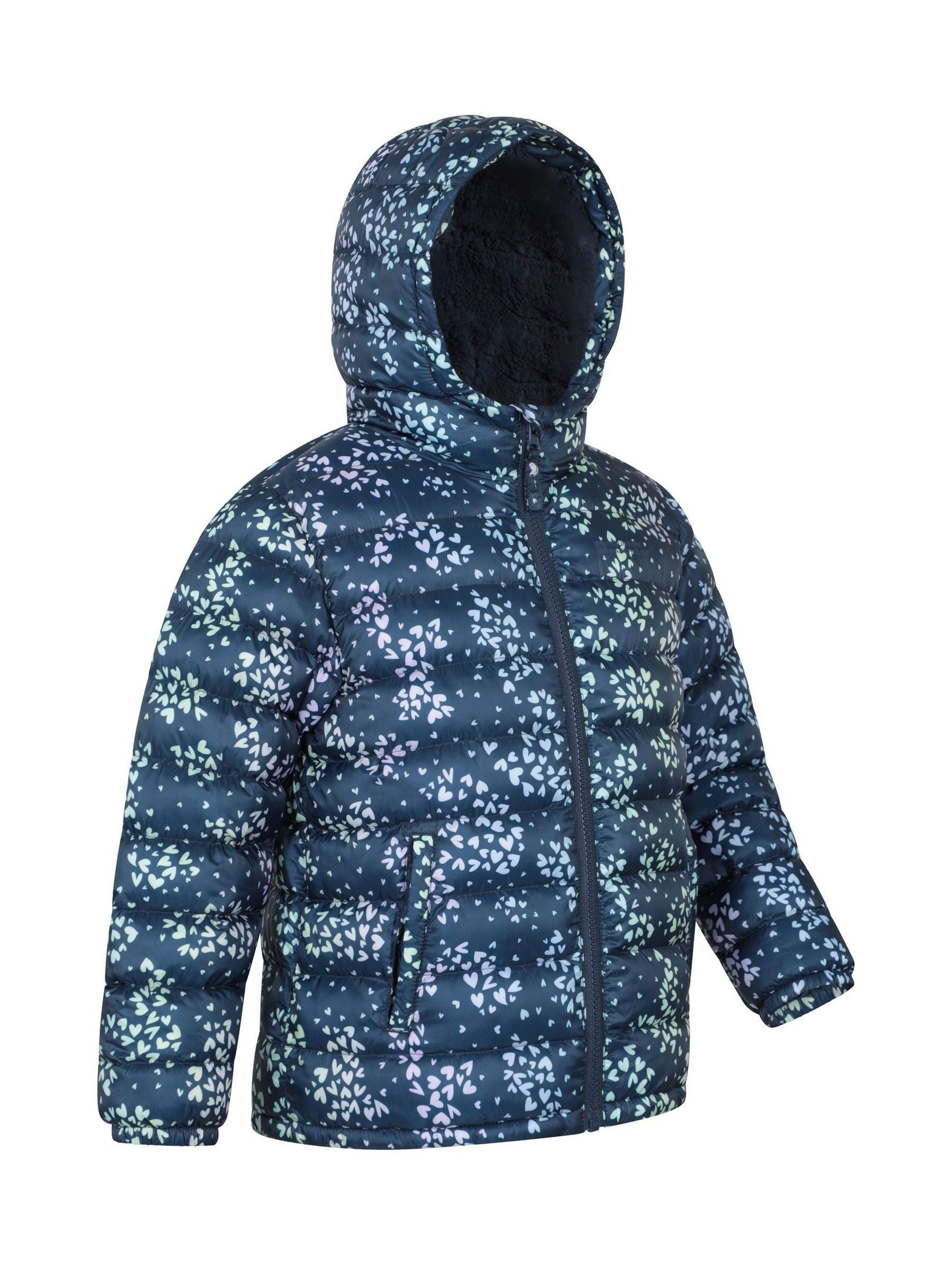 Dsiney Kidz - Mountain Warehouse Light Blue Seasons Water Resistant Faux Fur Lined Padded Jacket image 2