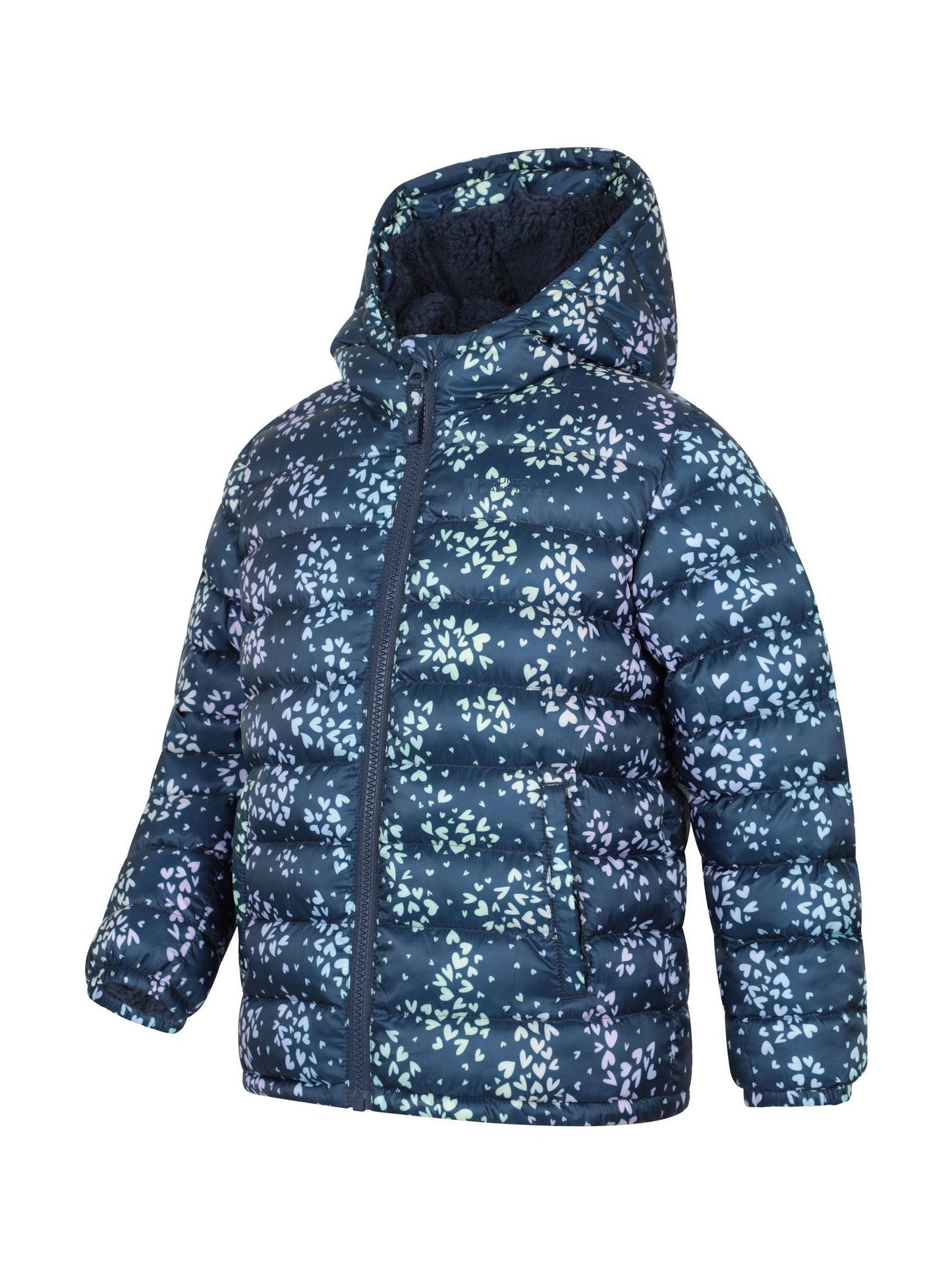 Dsiney Kidz - Mountain Warehouse Light Blue Seasons Water Resistant Faux Fur Lined Padded Jacket image 4