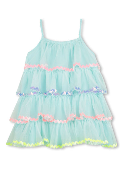 Billieblush Blue Tulle Layered Strappy Sequin Party Occasion Dress image 2