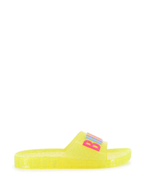 Billieblush Yellow Logo Slide Sandals image 1