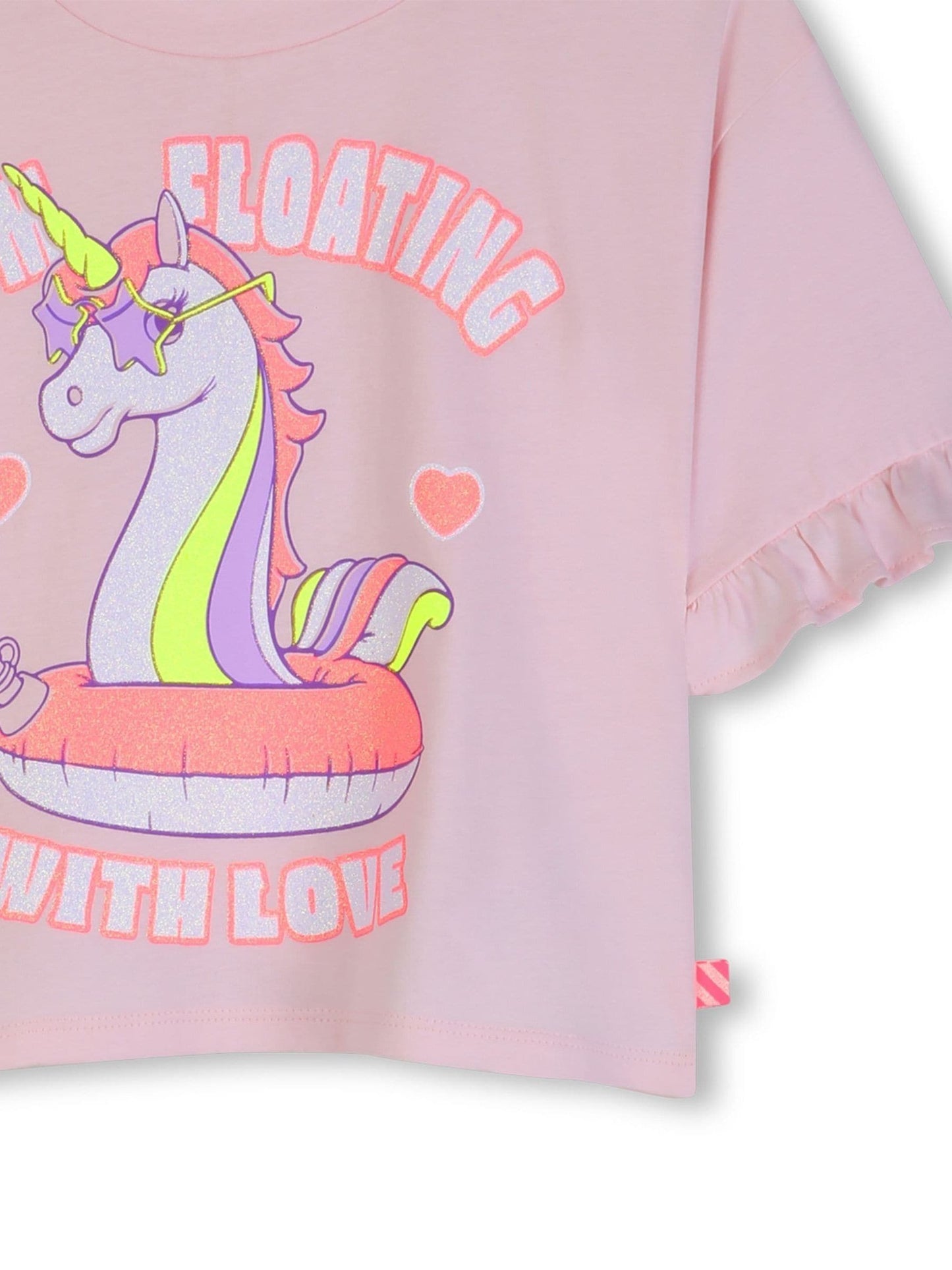 Billieblush Pink Short Sleeve Unicorn Graphic Print T-Shirt image 4