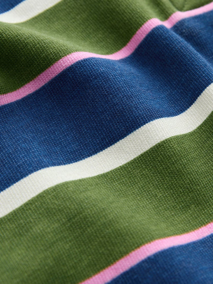 Green / Navy / Pink Stripe Short Sleeve Rugby Dress (3-16yrs) image 9