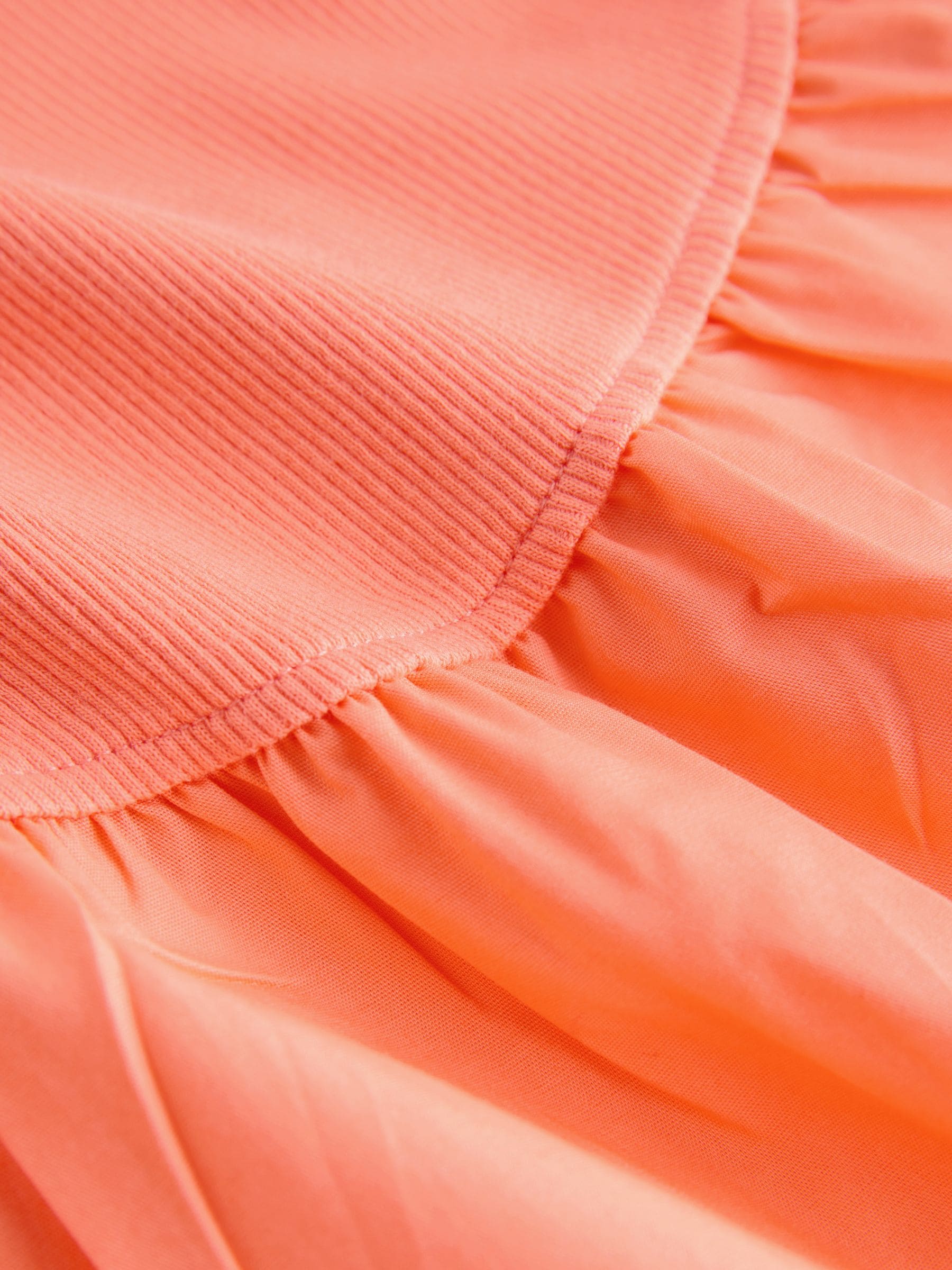 Bright Orange Jersey Woven Mix Sleeveless Dress (3-16yrs) image 7
