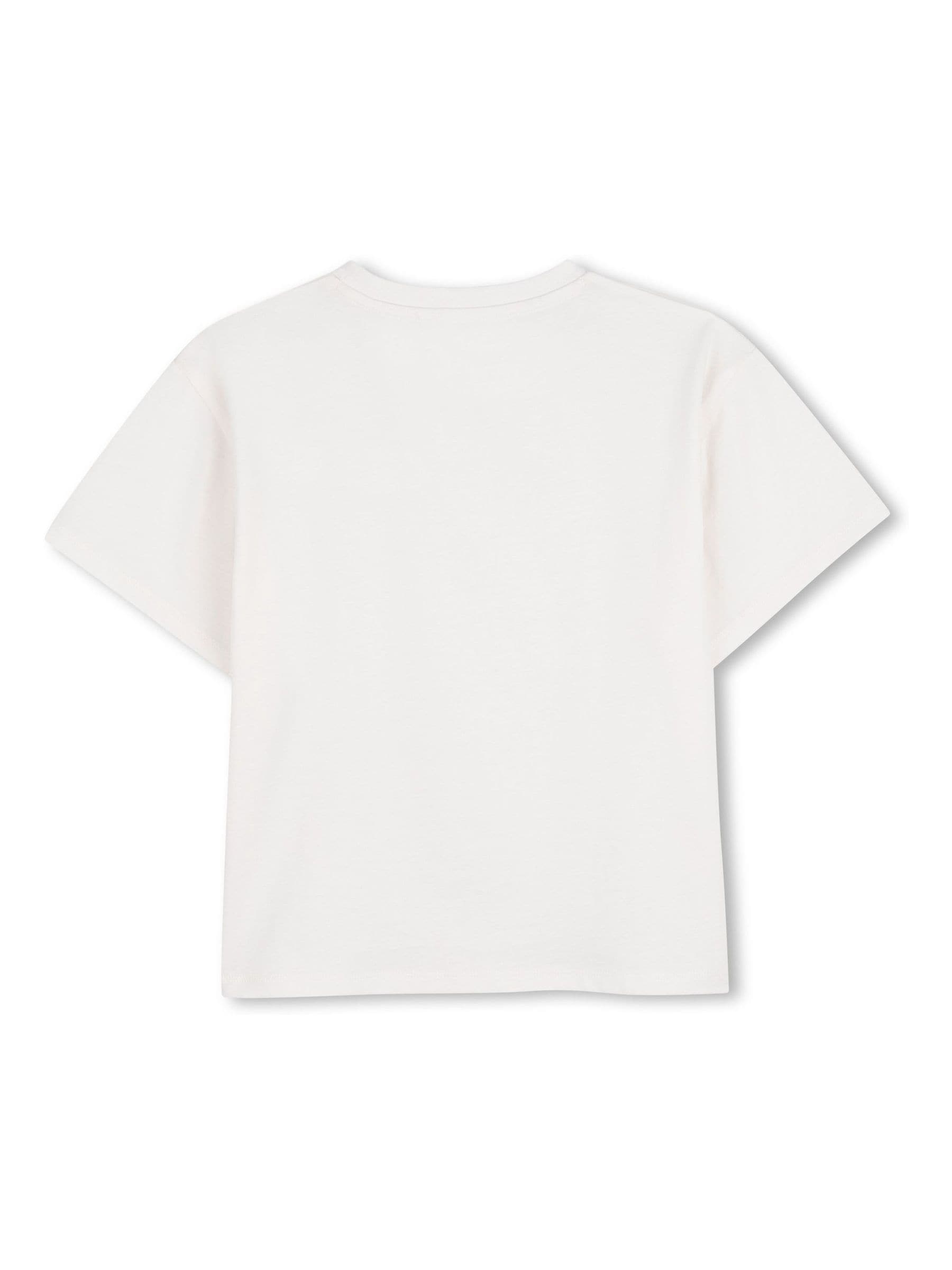 KENZO KIDS White Logo Crew Neck Short Sleeve T-Shirt image 2