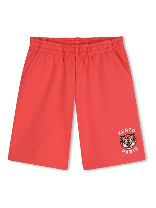 Kenzo Kids Red Logo Bermuda Shorts image 1
