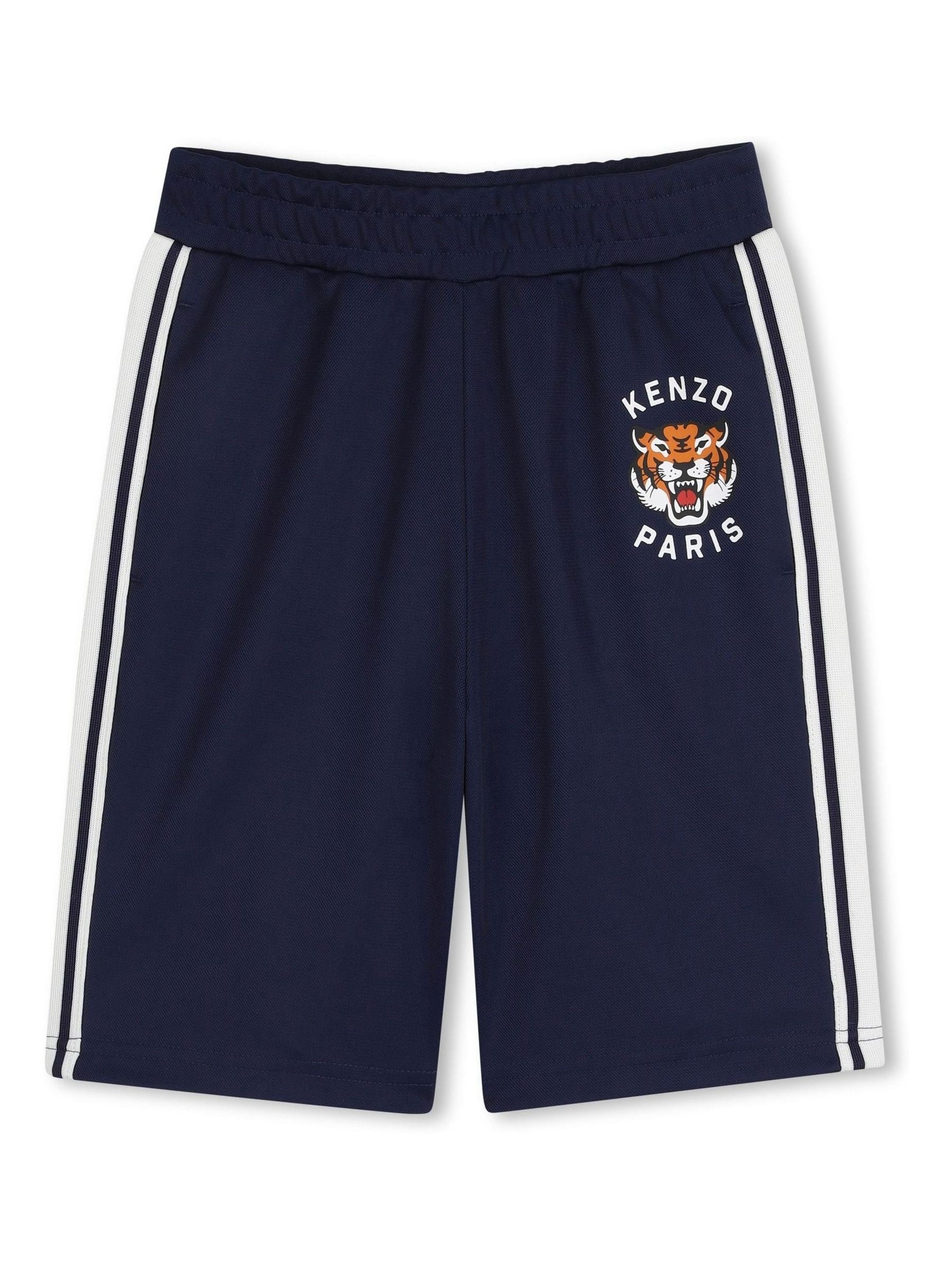 Kenzo Kids Blue Logo Side Stripe Bermuda image 1