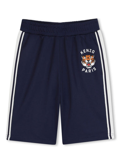Kenzo Kids Blue Logo Side Stripe Bermuda image 1