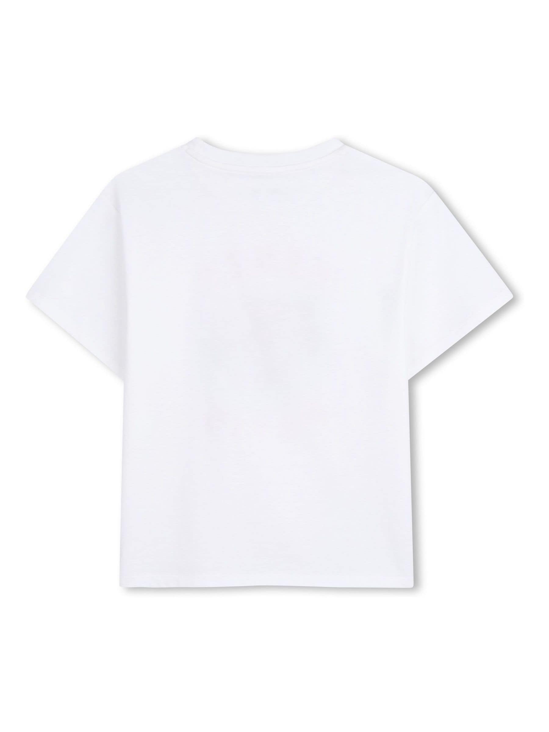 KENZO KIDS White Graphic Logo Crew Neck Short Sleeve T-Shirt image 2
