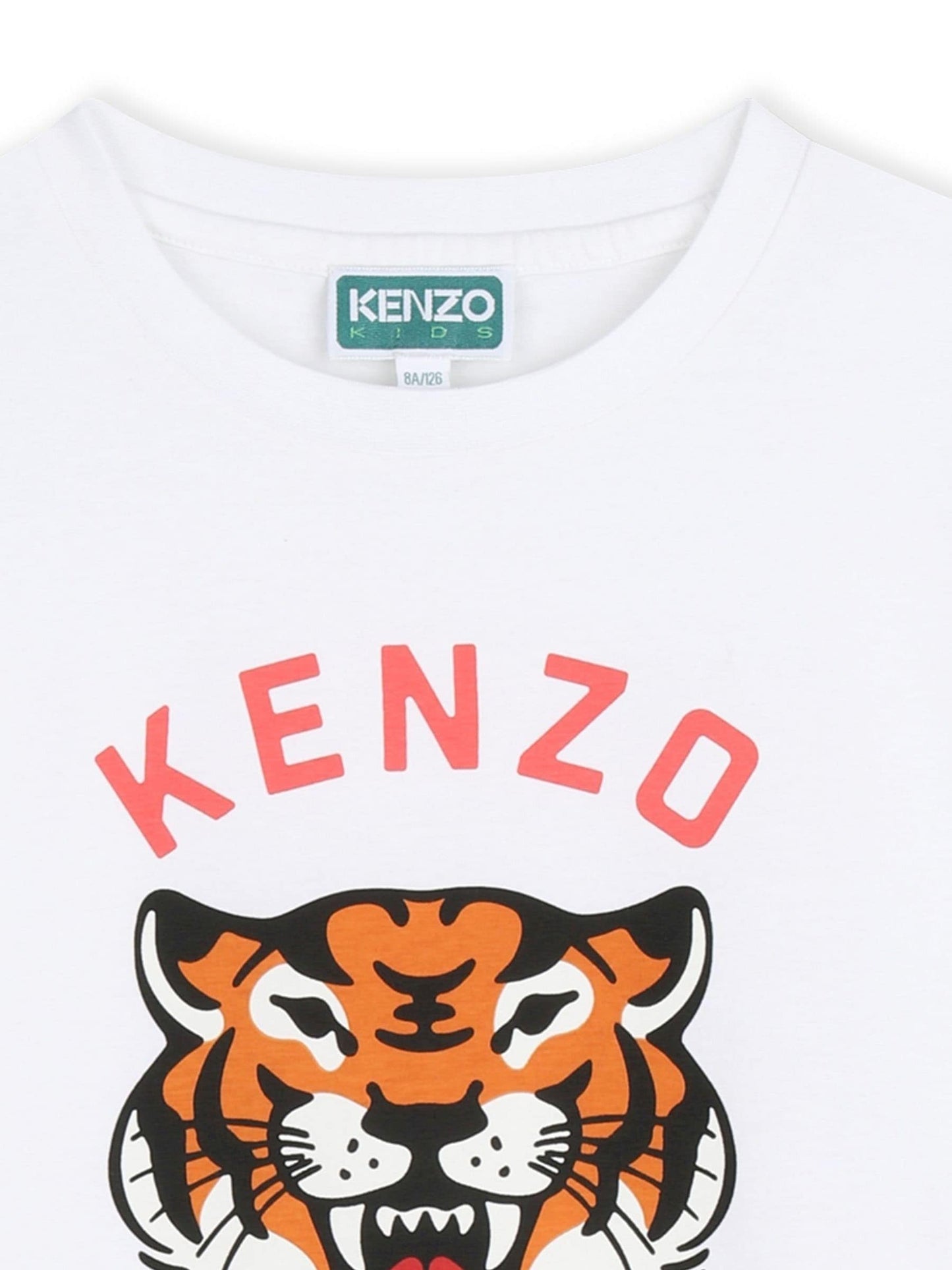 KENZO KIDS White Graphic Logo Crew Neck Short Sleeve T-Shirt image 3