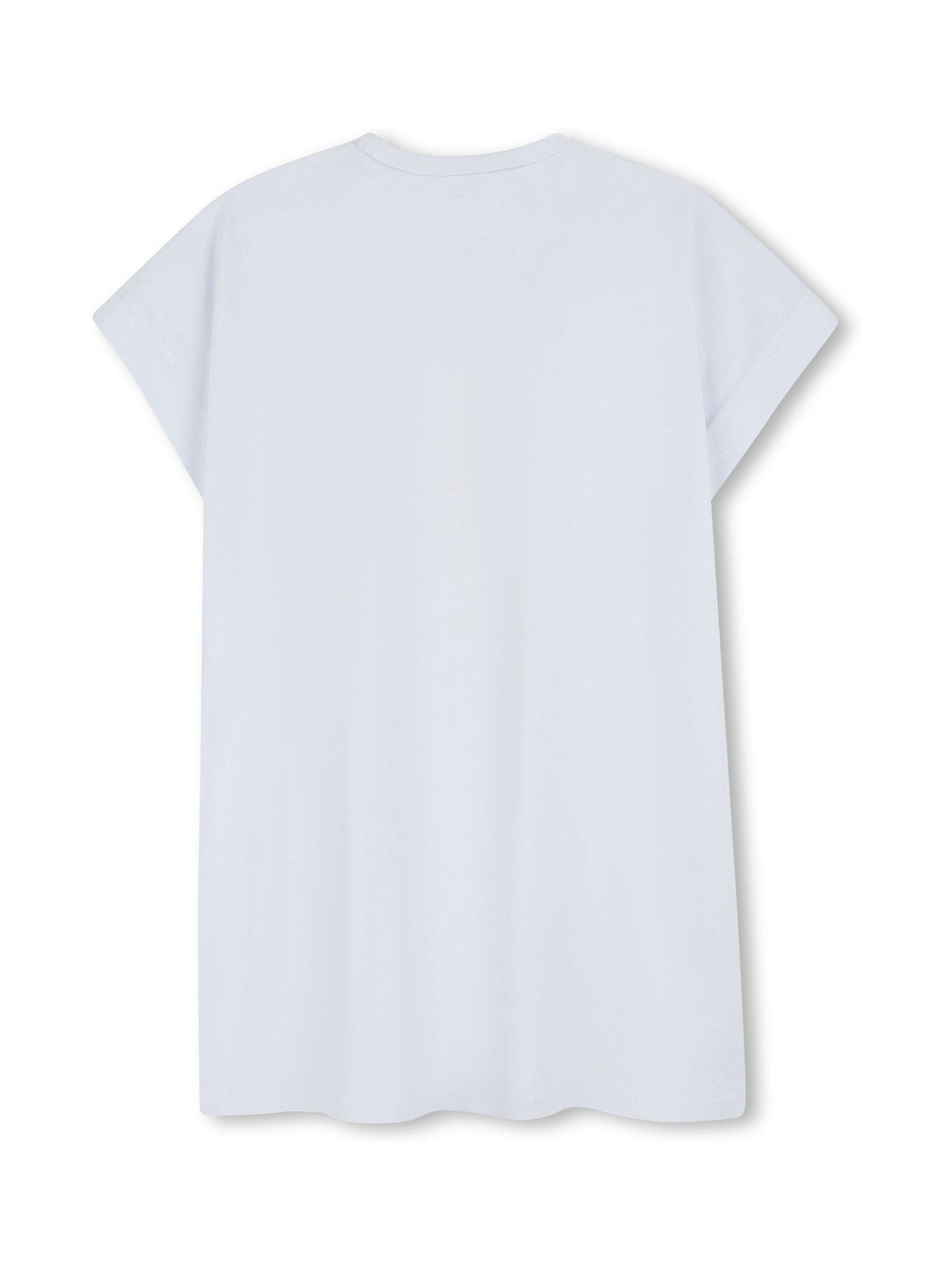KENZO KIDS Blue Graphic Logo Crew Neck Short Sleeve Dress image 2