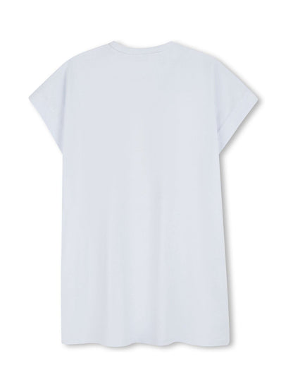 KENZO KIDS Blue Graphic Logo Crew Neck Short Sleeve Dress image 2
