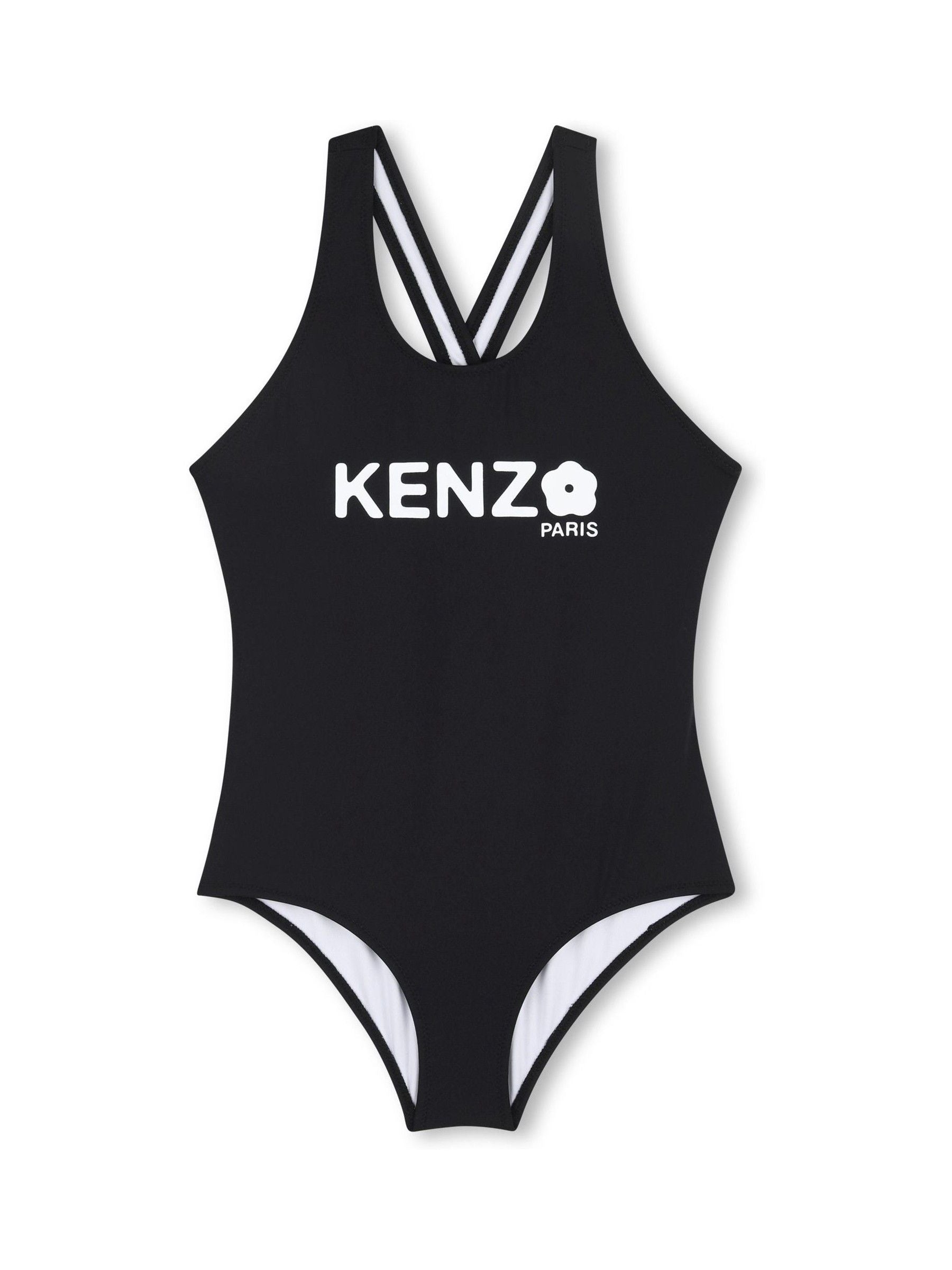 Kenzo Kids Black Logo Swimming Costume image 1