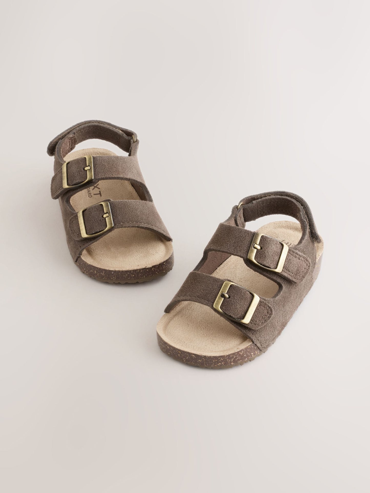 Chocolate Brown Corkbed Double Two Strap Sandals image 1